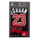 Color Black of the product Jordan 23 Jersey Hat/bodysuit/bootie Set 3pc