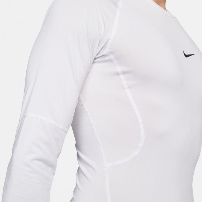 T-Shirt manches longues Nike Pro white/black image n°4