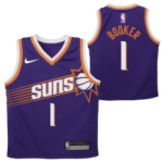 Color Violet du produit Maillot NBA Devin Booker Phoenix Suns Nike Icon...