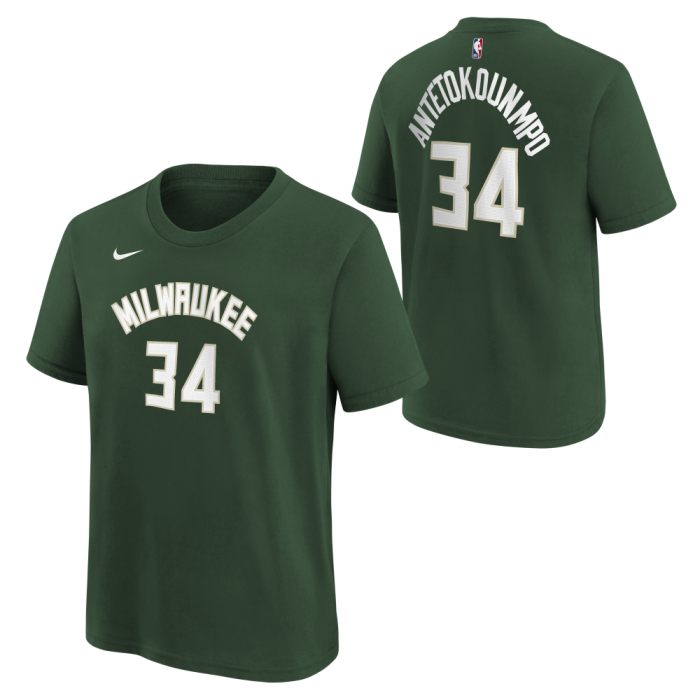 Boys N&n Tee Icon Milwaukee Bucks Antetokounmpo Giannis NBA