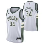 Color White of the product Maillot NBA Giannis Antetokounmpo Milwaukee Bucks...
