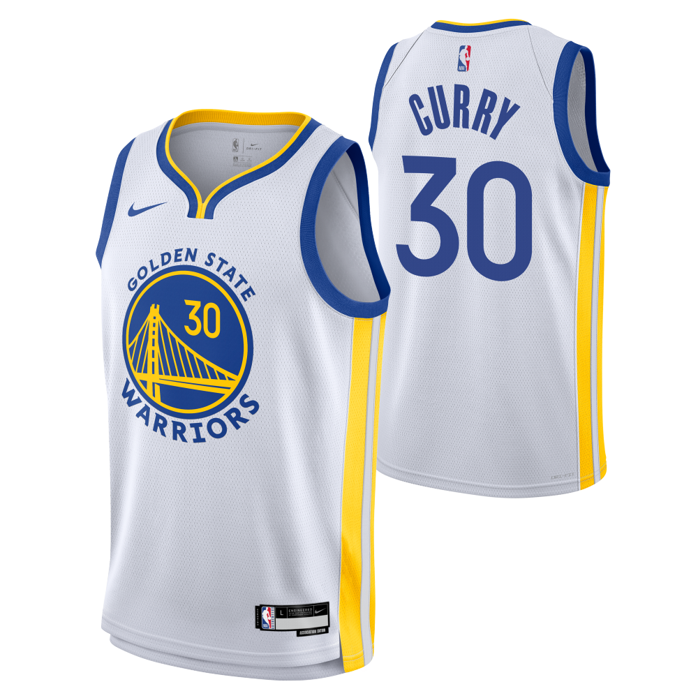 Maillot NBA Golden State Warriors 2018 Stephen Curry 30# White