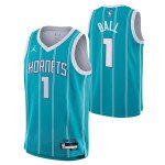 Color Blue of the product Boys Icon Swingman Jersey Charlotte Hornets Ball...