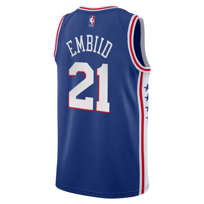 Maillot NBA Enfant Joel Embiid Philadelphia 76ers Nike Icon Edition image n°2