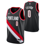 Color Blanc du produit Maillot NBA Enfant Damian Lillard Portland Trail...