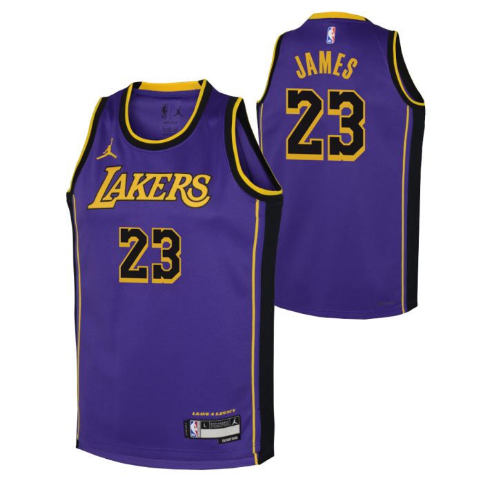 Boys Statement Swingman Jersey Los Angeles Lakers Lebron James NBA image n°3