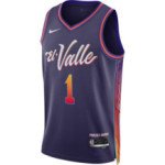 Color Purple of the product Maillot Devin Booker Phoenix Suns Nike City Edition NBA
