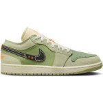 Color Green of the product Air Jordan 1 Low SE Light Craft Olive
