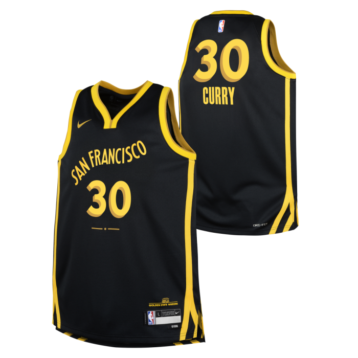 Maillot NBA Enfant Stephen Curry Golden State Warriors Nike City Edition image n°3