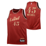 Color White of the product Maillot NBA Enfant Donovan Mitchell Cleveland...