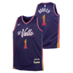 Color Beige / Brun du produit Maillot NBA Enfant Devin Booker Phoenix Suns Nike...