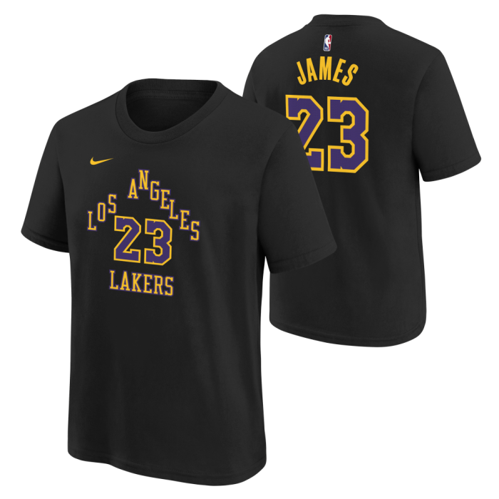 T-Shirt NBA Enfant Lebron James Los Angeles Lakers Nike City Edition N&N image n°3