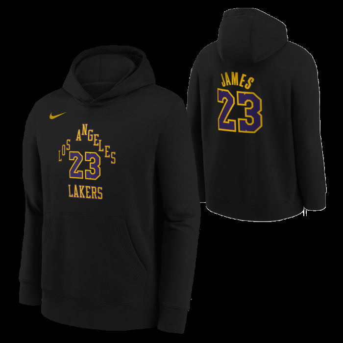 Sweat à Capuche NBA Enfant Lebron James Los Angeles Lakers Nike City Edition image n°3