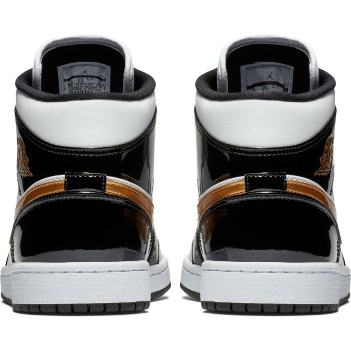 Air Jordan 1 Mid SE Black White Gold image n°5
