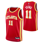 Modrá barva Trae Young Atlanta Hawks Nike Icon Edition NBA Jersey