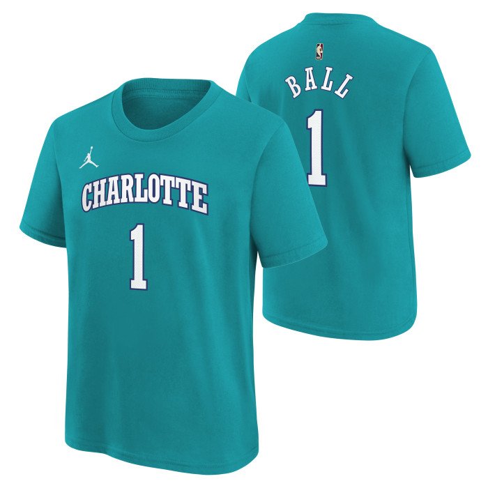 T-Shirt NBA Enfant Lamelo Ball Charlotte Hornets Nike Hardwood Classics image n°3