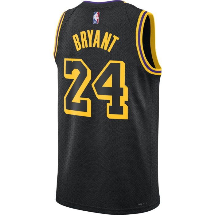 Maillot NBA Kobe Bryant Los Angeles Lakers Nike City Edition black/amarillo image n°3