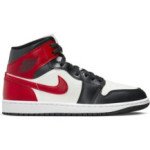 Color White of the product Air Jordan 1 Mid Black Toe
