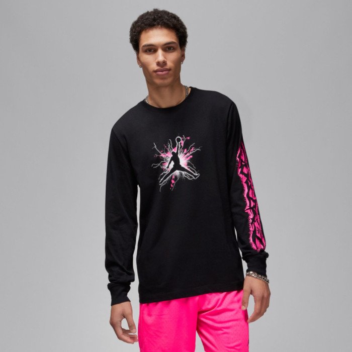 Jordan Long Sleeve T-Shirt Dri-FIT Sport black/pink