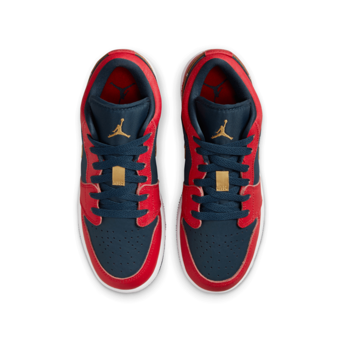 Air Jordan 1 Low SE Red/Navy/Gold Enfants GS image n°5