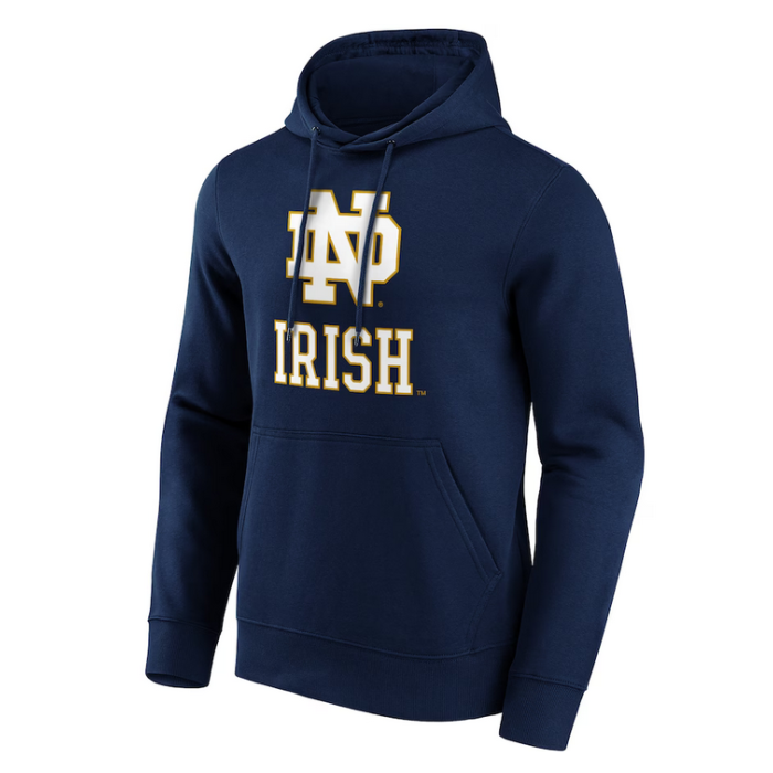 Casaco com capuz gráfico com logótipo primário Notre Dame Fighting Irish para homem