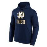 Color Bleu du produit Sweat capuche Notre Dame Fighting Irish Primary Logo...