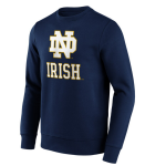 Color Bleu du produit Crew Sweat Notre Dame Fighting Irish Primary Logo...