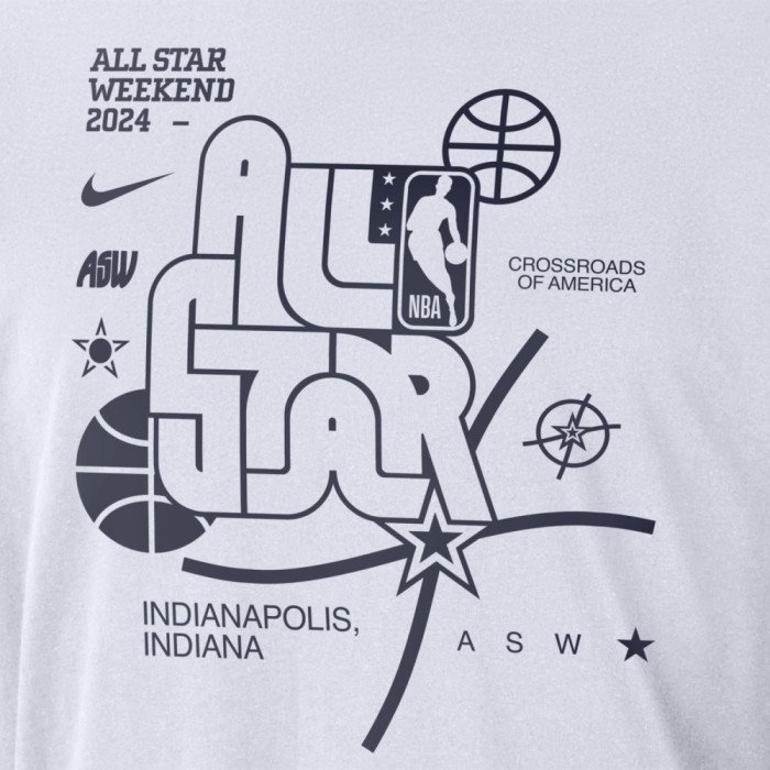 Nike Long Sleeve T-shirt NBA All Star Weekend N31 white image n°3