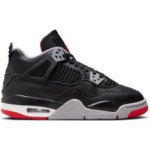 Color Black of the product Air Jordan 4 Retro Bred Reimagined Kids GS