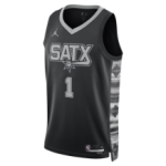 Color Black of the product San Antonio Spurs Jersey Victor Wembanyama Statement...