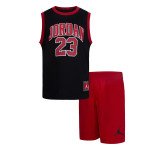 Color Black, Red of the product Jordan Set Jersey/Shorts Kids
