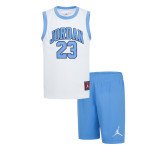 Color Blue, White of the product Jordan Set Jersey/Shorts University Blue Kids