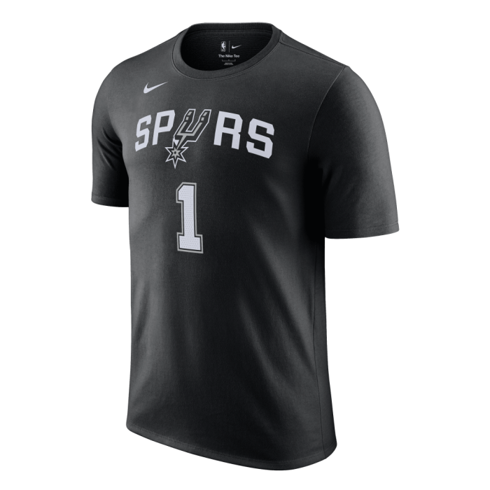 T-shirt San Antonio Spurs Wembanyama Black NBA