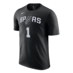 Color Noir du produit T-shirt San Antonio Spurs Wembanyama Black NBA