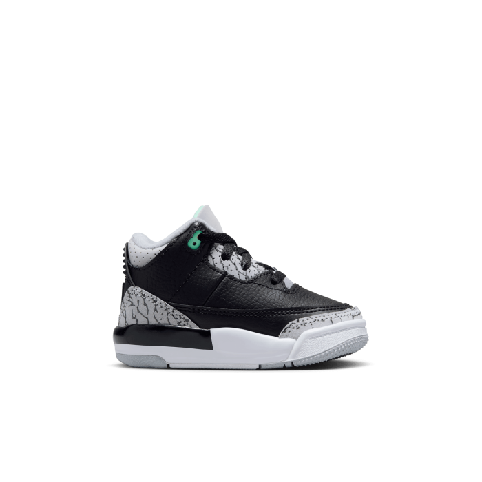 Air Jordan 3 Retro Black/Green Bébé TD image n°4