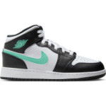 Color White of the product Air Jordan 1 Mid Green Glow Enfants GS