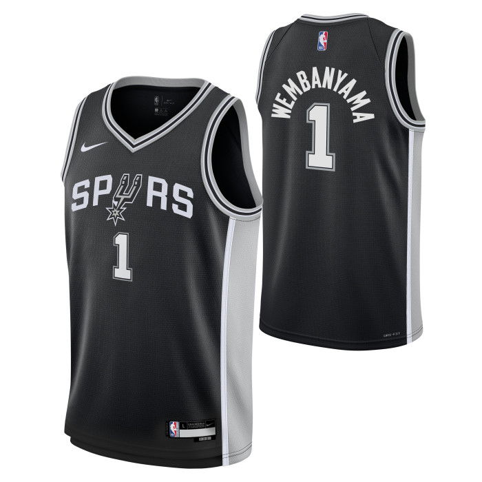 Camiseta NBA San Antonio Spurs Victor Wembanyama Nike Icon Edition Small Niño