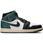 Color Black, Green, White of the product Air Jordan 1 Mid SE Oxidized Green