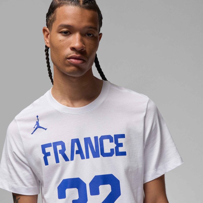 T-shirt Victor Wembanyama Jordan Name&Number Team France blanc image n°3