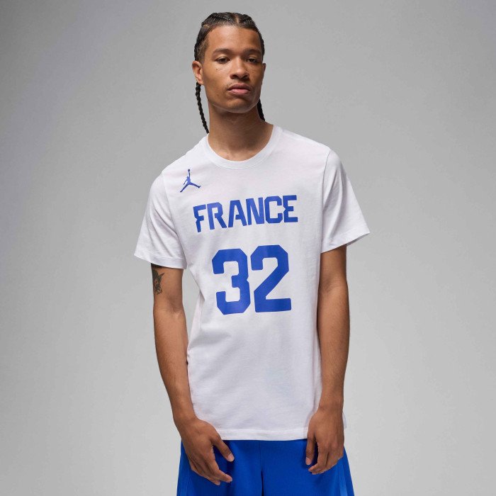 T-shirt Victor Wembanyama Jordan Name&Number Team France blanc image n°1