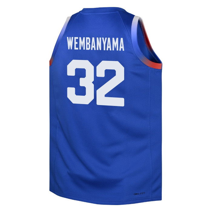 Maillot Nike Team France Road Jersey Victor Wembanyama Enfant Hyper Royal image n°3