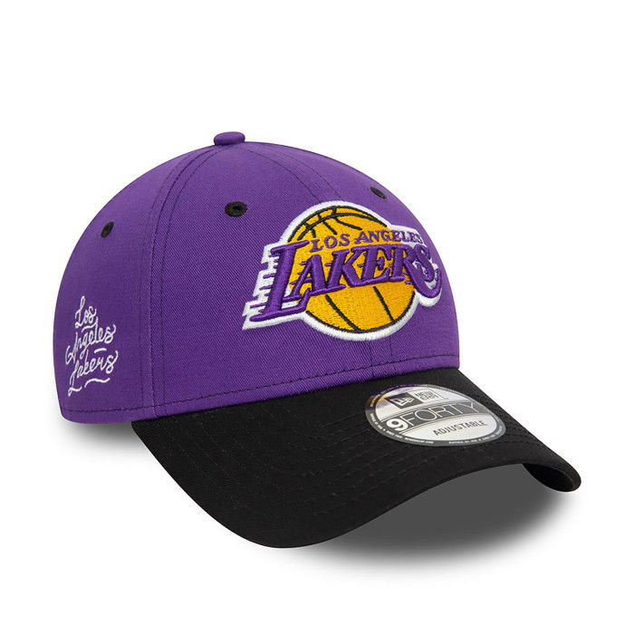 Casquette New Era NBA Los Angeles Lakers Side Patch 9Forty Purple image n°1