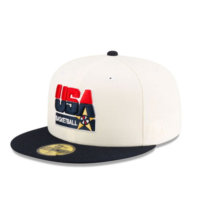 Casquette New Era USA Basketball Chrome Navy USA Flag 59Fifty image n°4