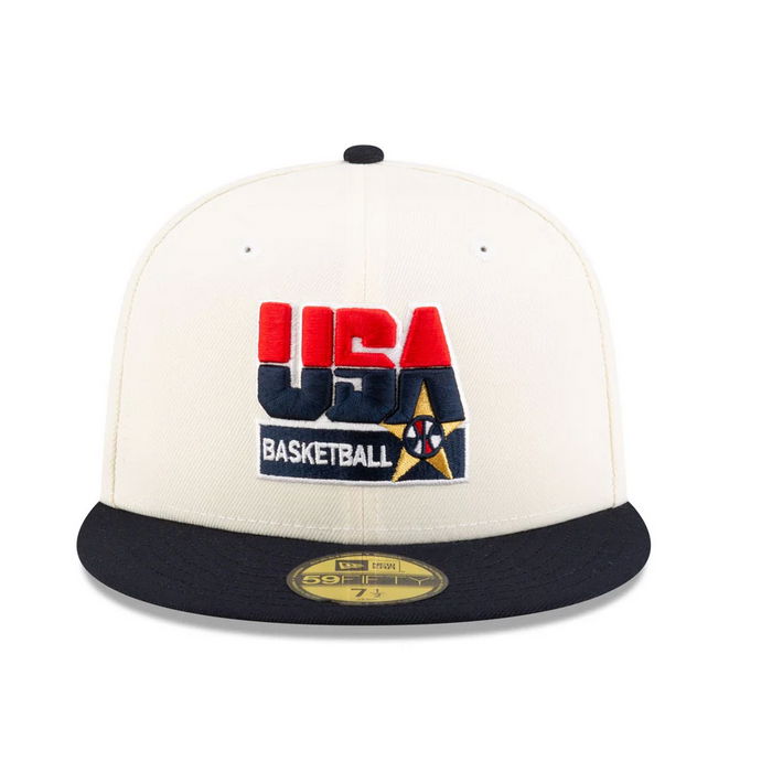 Casquette New Era USA Basketball Chrome Navy USA Flag 59Fifty image n°2