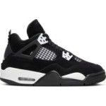 Color Black of the product Air Jordan 4 Retro White Thunder Enfants GS