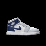 Color White of the product Air Jordan 1 Mid Midnight Navy Enfant GS