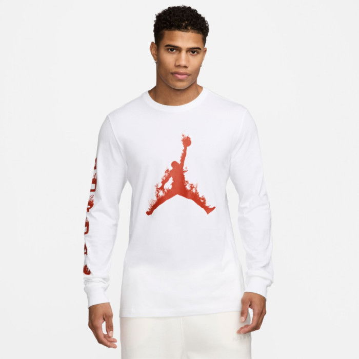 T-shirt manches longues Jordan white/team orange