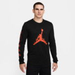 Color Black of the product T-shirt manches longues Jordan black/team orange