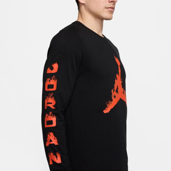 T-shirt manches longues Jordan black/team orange image n°3