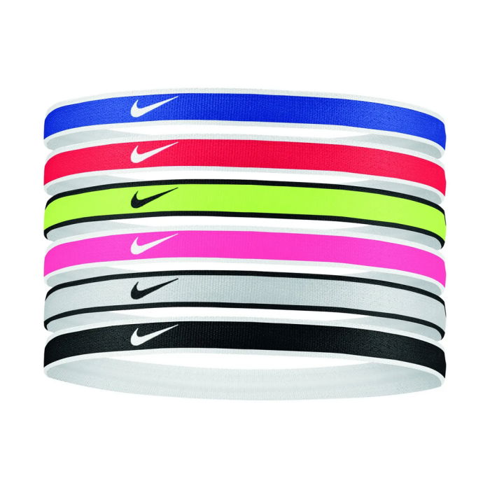 Bandeaux Nike Swoosh Sport Headbands 6 Pk Tipped University Red/game Royal/volt